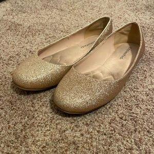 Gold Glitter Flats